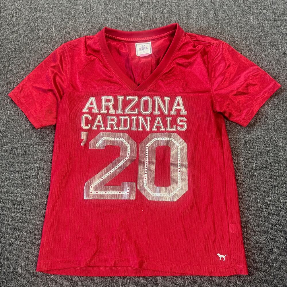 Vintage Y2k Victoria's Secret Pink Mcbling Arizona Cardinals Red Graphic Tee M